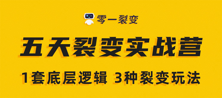 《5天裂变实战训练营》1套底层逻辑+3种裂变玩法，2020下半年微信裂变玩法-连烟牍库
