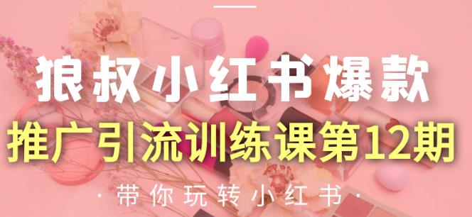 狼叔小红书爆款推广引流训练课第12期，手把手带你玩转小红书-连烟牍库