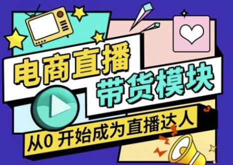 大鹏·电商直播带货课，系统学习直播带货各环节技巧和套路-连烟牍库