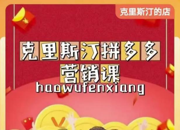 克里斯汀拼多多运营课，适合小白初涉平台，低成本入门-连烟牍库
