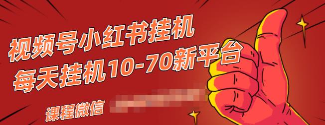 视频号小红书抖音挂机项目，小白无脑操作，按照要求来，单号每天几十米-连烟牍库