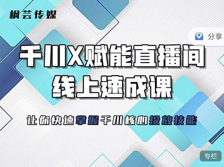 枫芸传媒-线上千川提升课，提升千川认知，提升千川投放效果-连烟牍库