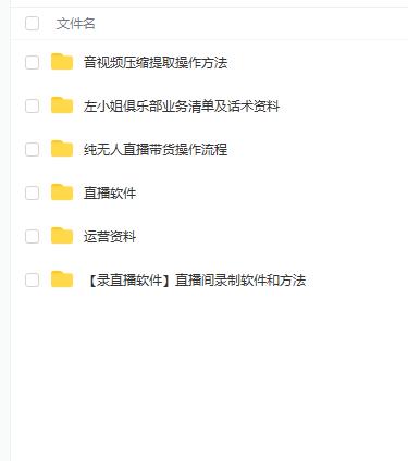 左小姐-直播带货俱乐部十三行、无人直播，全套教程附：工具、文档、话术资料-连烟牍库