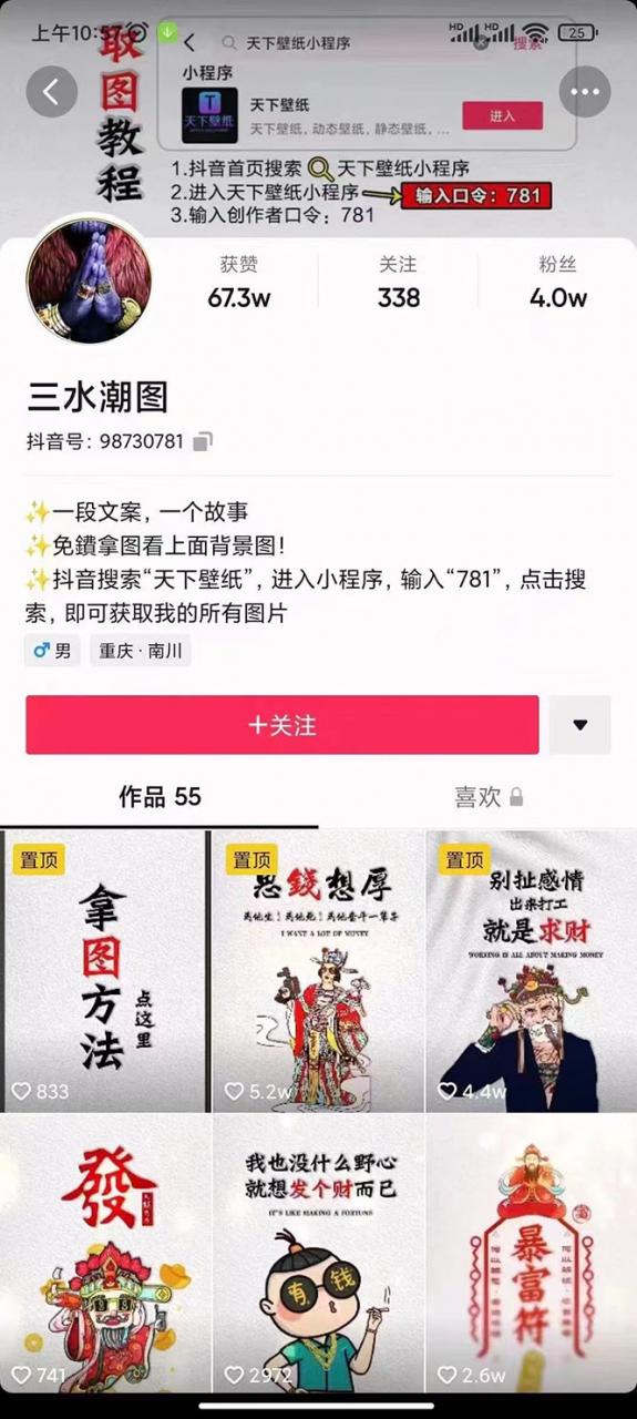 国潮壁纸变现项目，新手可操作日赚200+【素材+软件+教程】-连烟牍库