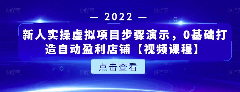 新人实操虚拟项目步骤演示，0基础打造自动盈利店铺【视频课程】-连烟牍库