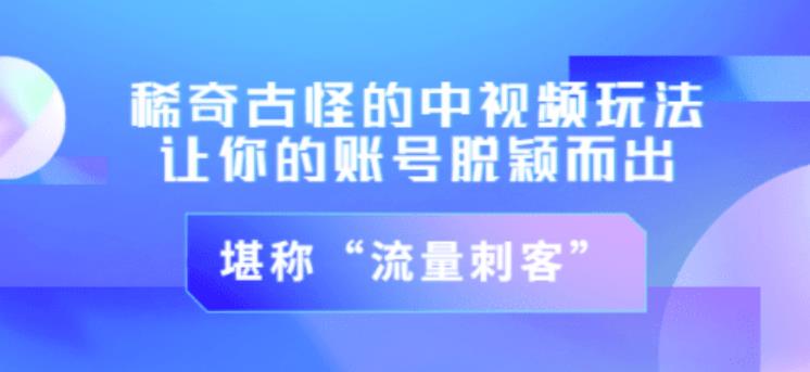不讲李·稀奇古怪的冷门中视频冷门玩法，让你的账号脱颖而出，成为流量刺客！（图文+视频）-连烟牍库