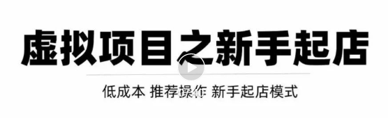虚拟项目快速起店模式，0成本打造月入几万虚拟店铺！-连烟牍库