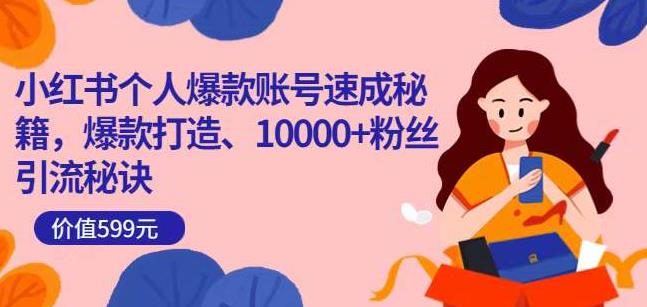 小红书个人爆款账号速成秘籍，爆款打造、10000+粉丝引流秘诀-连烟牍库