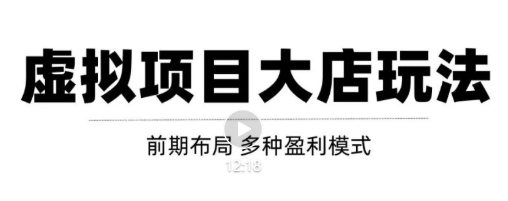 虚拟项目月入几万大店玩法分享，多店操作利润倍增（快速起店盈利）-连烟牍库