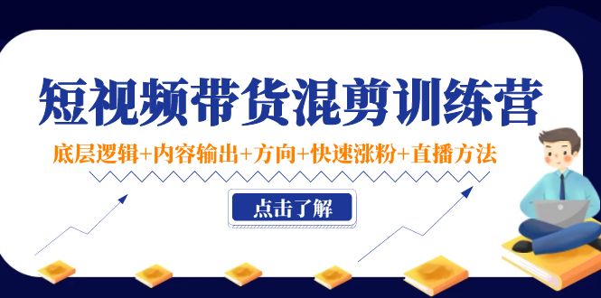 短视频带货混剪训练营：底层逻辑+内容输出+方向+快速涨粉+直播方法-连烟牍库