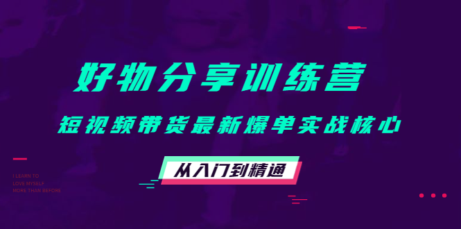 好物分享训练营：短视频带货最新爆单实战核心，从入门到精通-连烟牍库