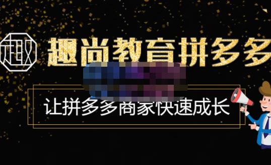 趣尚教育·拼多多运营实操VIP特训营，让拼多多商家快速成长-价值3180元-连烟牍库