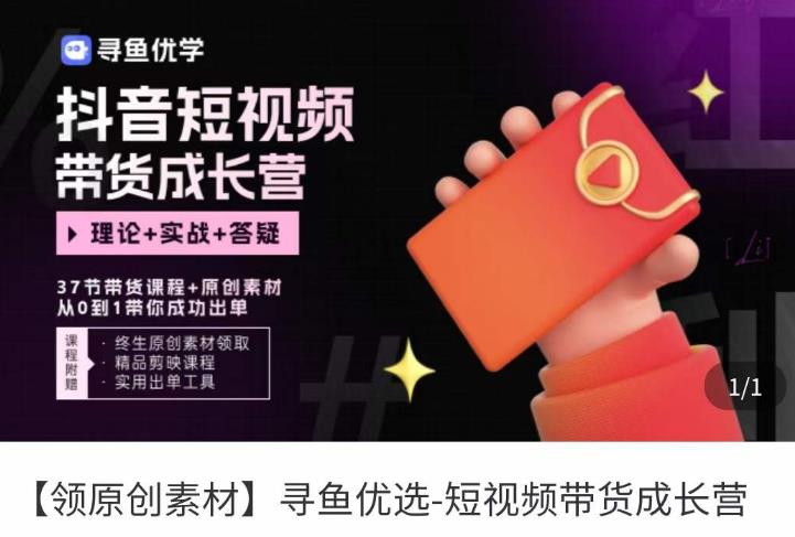 短视频带货成长营，​抖音短视频出单攻略，吃透账号运营的奥秘，轻松带货-连烟牍库