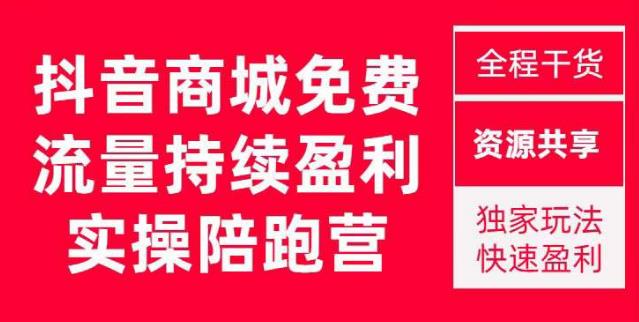 抖音商城搜索持续盈利陪跑成长营，抖音商城搜索从0-1、从1到10的全面解决方案-连烟牍库