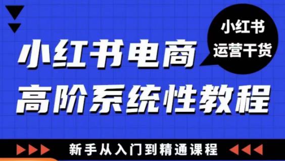 小红书电商高阶系统教程，新手从入门到精通系统课-连烟牍库