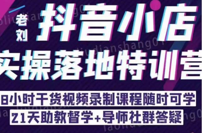 抖音小店实操落地特训营：抖音小店无货源精细化运营，抖店商品卡流量（22节）-连烟牍库