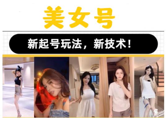 2023抖音快手短视频美女号课程制作玩法教程，美女号搬运新起号玩法，新技术（素材+教程）-连烟牍库
