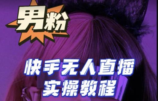 【男粉落地项目】零基础玩转男粉快手无人直播月入3w+，2023快手无人直播实操教程-连烟牍库
