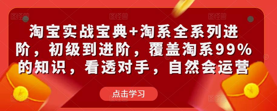 淘宝实战宝典+淘系全系列进阶，初级到进阶，覆盖淘系99%的知识，看透对手，自然会运营-连烟牍库