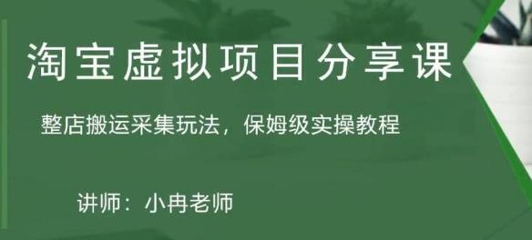 淘宝虚拟整店搬运采集玩法分享课：整店搬运采集玩法，保姆级实操教程-连烟牍库