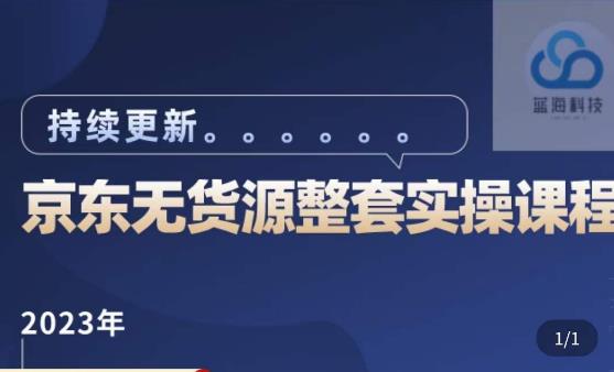 蓝七·2023京东店群整套实操视频教程，京东无货源整套操作流程大总结，减少信息差，有效做店发展-连烟牍库