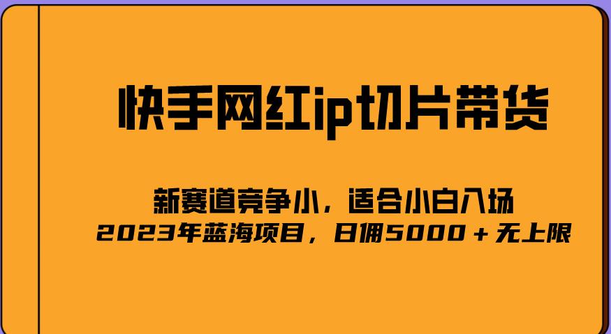 2023爆火的快手网红IP切片，号称日佣5000＋的蓝海项目，二驴的独家授权-连烟牍库