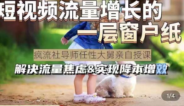 任性大舅·宠物行业短视频运营课(不讲废话)，短视频流量增长的一层窗户纸，解决流量焦虑&实现降本增效-连烟牍库