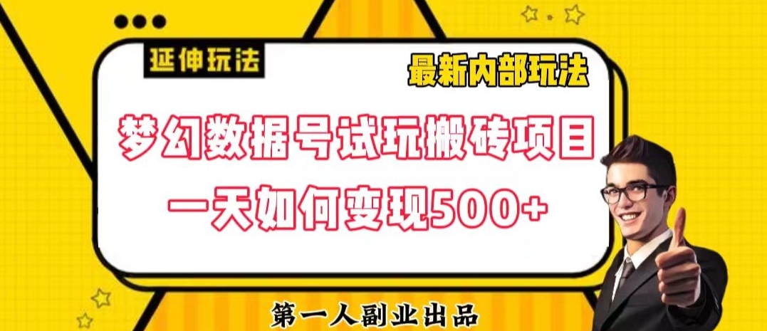 数据号回归玩法游戏试玩搬砖项目再创日入500+【揭秘】-连烟牍库