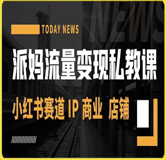 派妈流量变现私教课，小红书赛道IP  商业  店铺 -连烟牍库