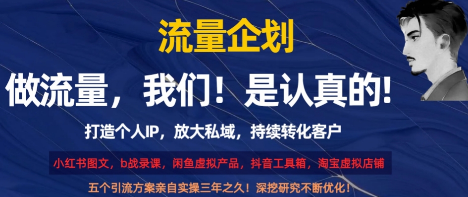 流量企划，打造个人IP，放大私域，持续转化客户【揭秘】-连烟牍库