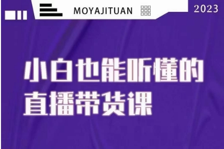 大威本威·能听懂的直播带货课，小白也能听懂，20节完整-连烟牍库