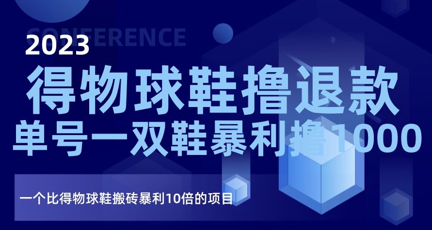 2023得物球鞋撸退款，单号一双鞋暴利撸1000，一个比得物球鞋搬砖暴利10倍的项目【揭秘】-连烟牍库