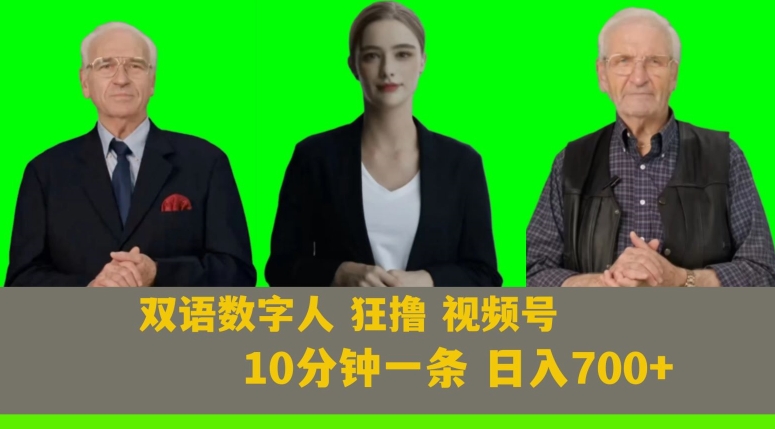 Ai生成双语数字人狂撸视频号，日入700+内附251G素材【揭秘】-连烟牍库