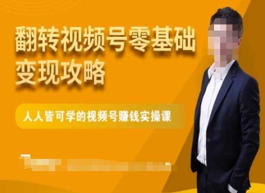 微信视频号零基础变现攻略，人人皆可学的视频号赚钱实操课-连烟牍库