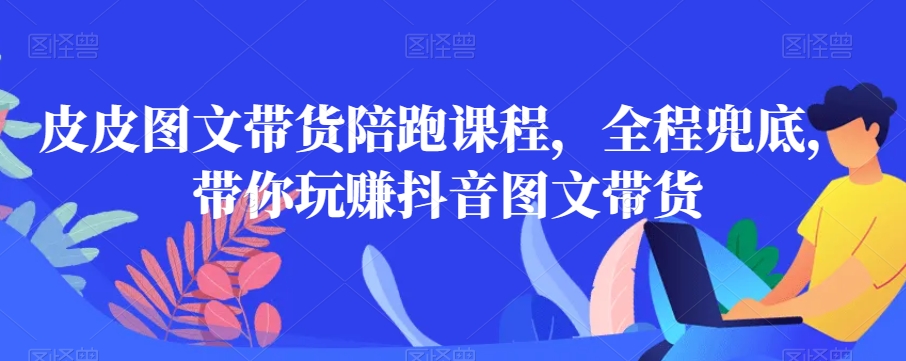 皮皮图文带货陪跑课程，全程兜底，带你玩赚抖音图文带货-连烟牍库