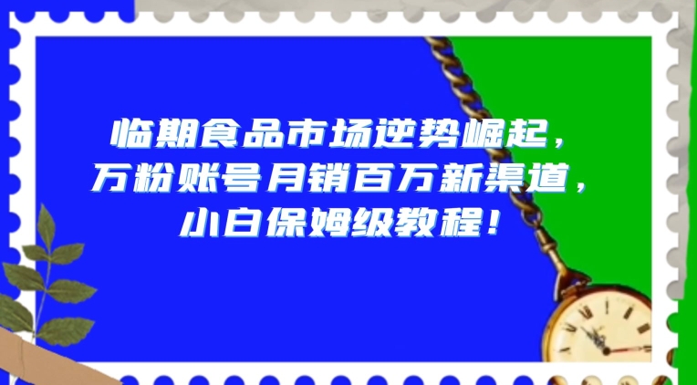 临期食品市场逆势崛起，万粉账号月销百万新渠道，小白保姆级教程【揭秘】-连烟牍库