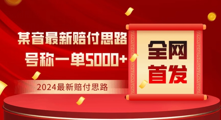 全网首发，2024最新抖音赔付项目，号称一单5000+保姆级拆解【仅揭秘】-连烟牍库