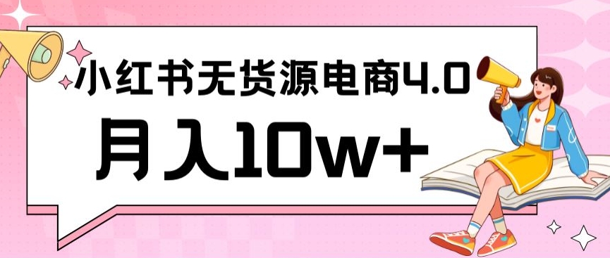 小红书新电商实战，无货源实操从0到1月入10w+联合抖音放大收益【揭秘】-连烟牍库