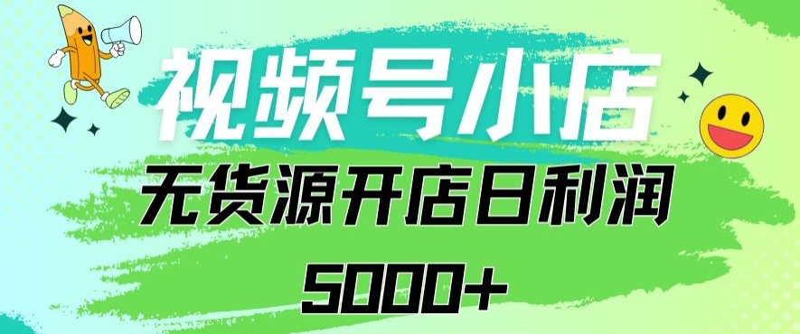 视频号无货源小店从0到1日订单量千单以上纯利润稳稳5000+【揭秘】-连烟牍库
