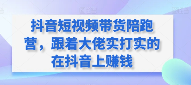 抖音短视频带货陪跑营，跟着大佬实打实的在抖音上赚钱-连烟牍库