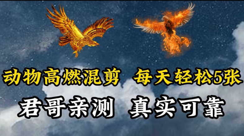 动物超燃混剪，每天轻松5张，剪辑简单大家爱看【揭秘】-连烟牍库