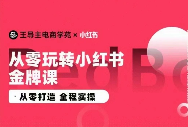 王导主·小红书电商运营实操课，​从零打造  全程实操-连烟牍库