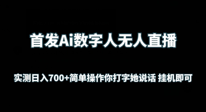 首发Ai数字人无人直播，实测日入700+无脑操作 你打字她说话挂机即可【揭秘】-连烟牍库