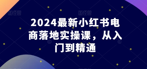 2024最新小红书电商落地实操课，从入门到精通-连烟牍库