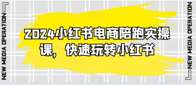 2024小红书电商陪跑实操课，快速玩转小红书，超过20节精细化课程-连烟牍库