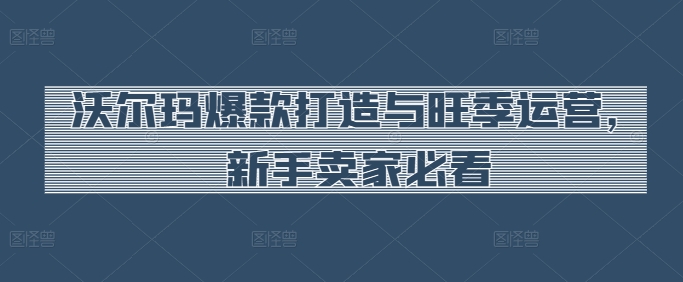 沃尔玛爆款打造与旺季运营，新手卖家必看-连烟牍库