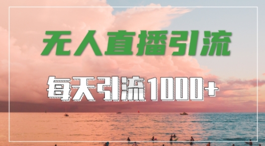 抖音快手视频号全平台通用，无人直播引流法，超暴力引流1000+高质量精准创业粉【揭秘】-连烟牍库