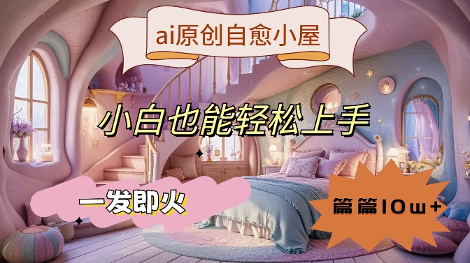 ai原创治愈小屋，小白也能轻松上手，一发即火，篇篇10w+【揭秘】-连烟牍库