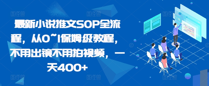 最新小说推文SOP全流程，从0~1保姆级教程，不用出镜不用拍视频，一天400+-连烟牍库