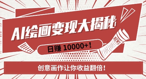 AI梦境绘画致富秘籍，复制粘贴，新手也能快速掌握，创意画作让你收益翻倍-连烟牍库